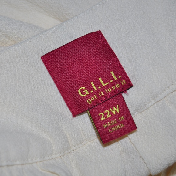 'FINAL' G.I.L.I. Neck Detail Woven Crepe Top F4 - Picture 6 of 8